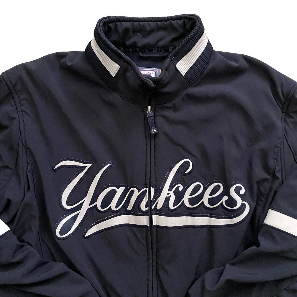 Y2K Yankees Thermabase Jacket Vintage XL Majestic 2008 New York MLB Full Zip